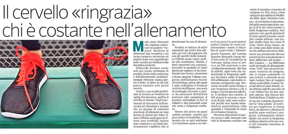 attività sportiva e allenamento